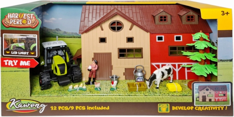 Coffret ferme avec tracteur avec lumière et sons
