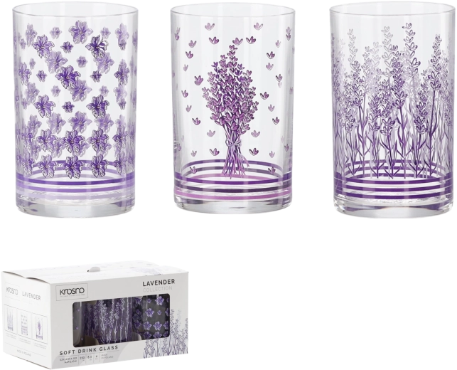 Set de verres à boisson Krosno Lavender 250 ml (6 pcs)