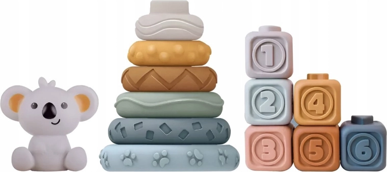 Cubes sensoriels souples avec chiffres