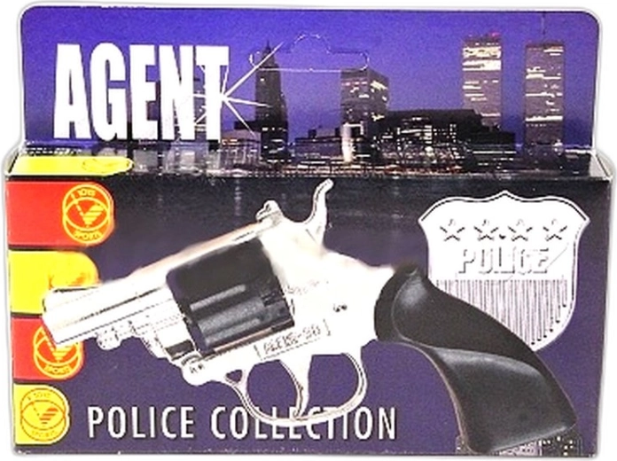 Colt argenté à capsules Agent 38 (8 coups) - 1 pièce