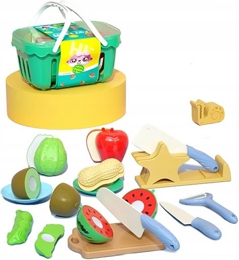Set enfant pour couper les légumes avec panier