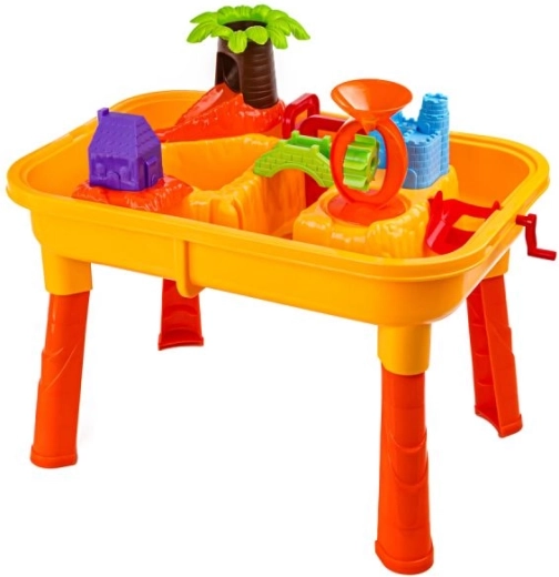 Jeu d’eau et de sable en un