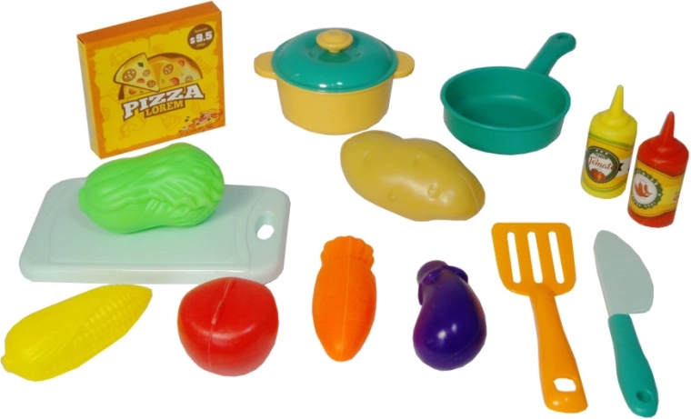 Ensemble coloré d’ustensiles de cuisine pour enfants