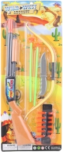 Set western avec fusil, arc et couteau pour enfants