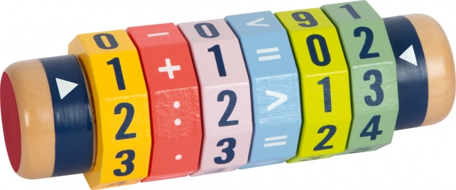 Small Foot calculatrice à rouleaux en bois pour enfants
