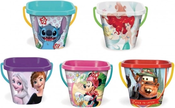 Seau pour enfants carré 2 l avec motifs DISNEY, plastique, assortiment 19 × 17 cm