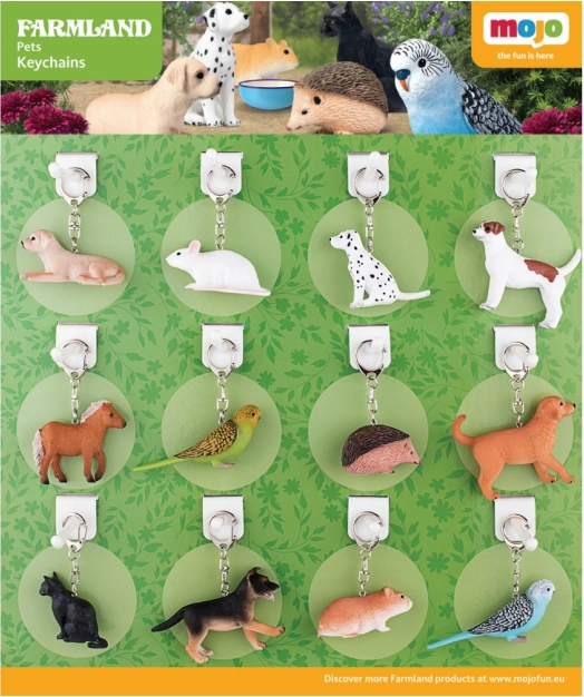 Porte-clés Mojo Animaux de compagnie - 36 pièces