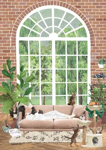 Puzzle Refuge des Chats 1000 pièces MAGNOLIA