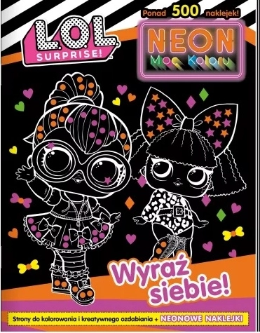 L.O.L. Surprise ! Cahier de coloriage néon avec autocollants