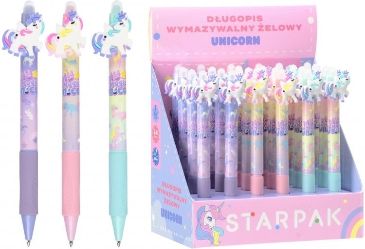 Stylo gel effaçable Licorne - 1 pièce