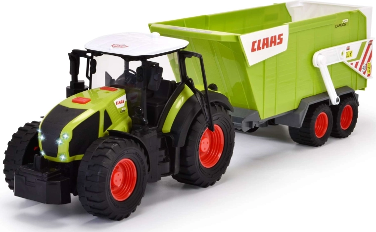 Tracteur Claas réaliste avec remorque