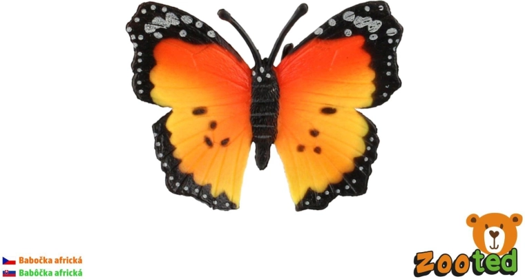 Figurine en plastique de papillon reine africaine Zooted - 1 pièce