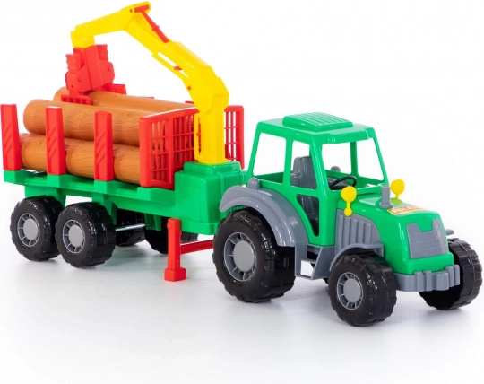 Tracteur forestier Altaï avec remorque