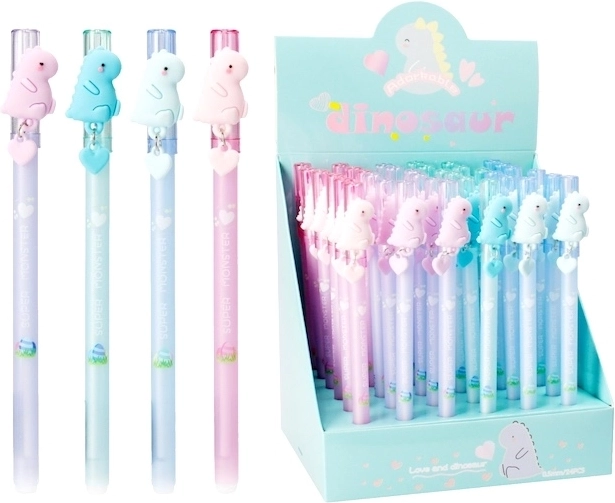 Stylo gel effaçable avec dinosaure