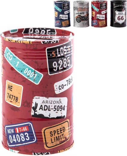 Tirelire en métal pour enfants Route 66 / Riders - 1 pièce