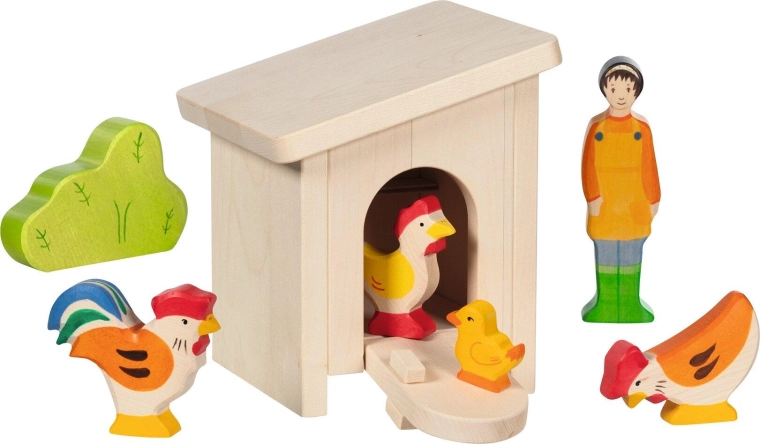 Petite étable en bois pour animaux