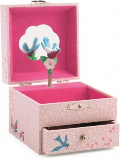 DJECO boîte à musique rose Mésange