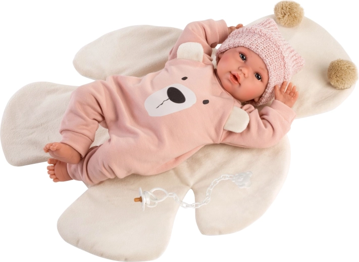 Llorens New Born poupée réaliste avec sons, corps souple en tissu, 36 cm