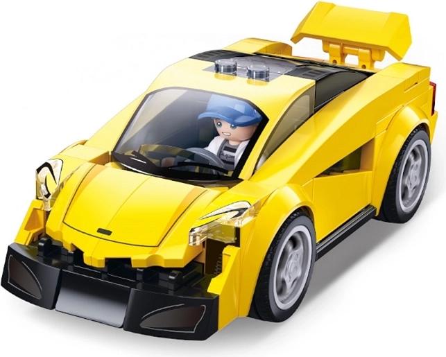 Sluban Metropolis voiture de course jaune