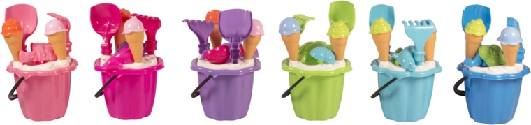 Ensemble de plage avec glaces et moules