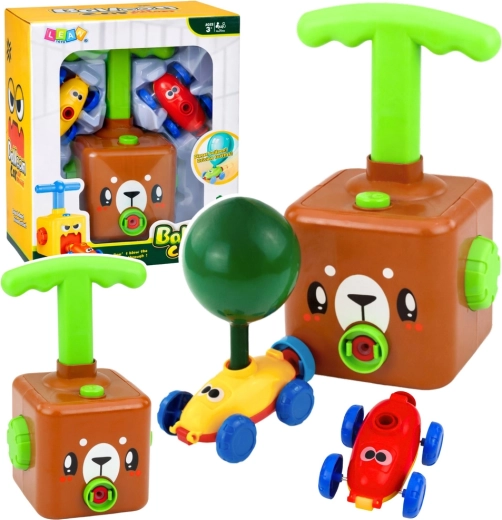 Voiture à ballon avec pompe ours – kit éducatif pour enfants