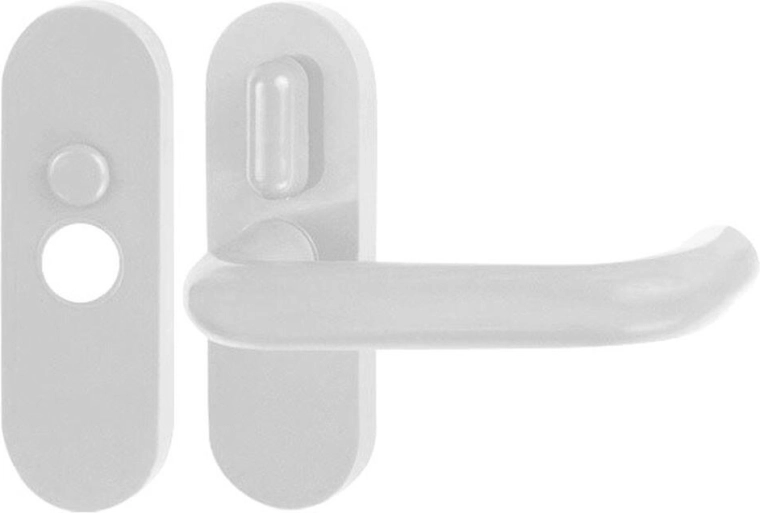 Poignée de porte intérieure à levier, plastique blanc