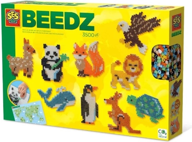 SES Creative Beedz Monde des animaux – perles à repasser 3500 pcs