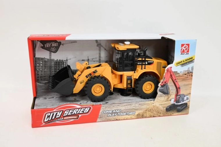Bulldozer avec effets lumineux et sonores en boîte