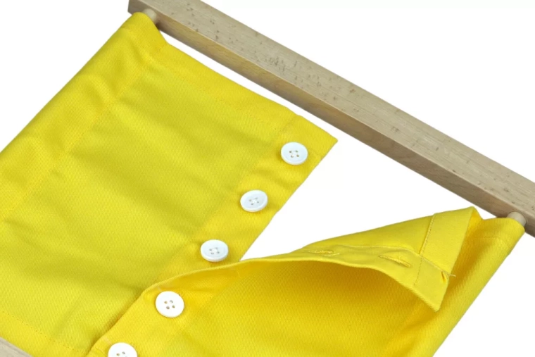 Cadre en bois solide et partie textile