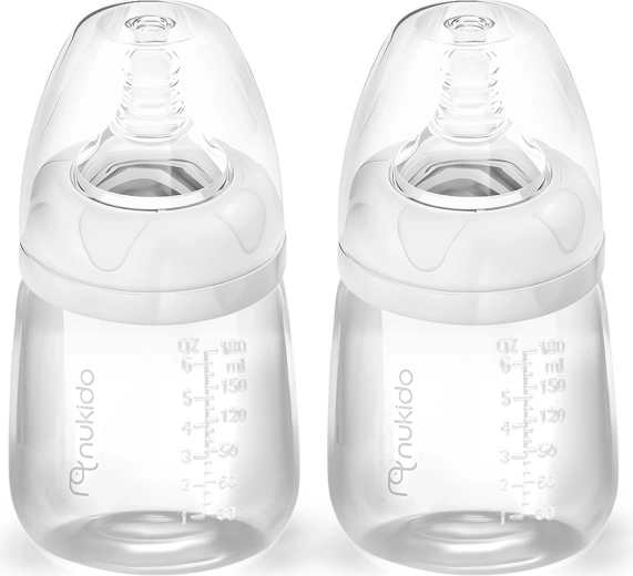 Biberons Nukido en PP avec tétines dynamiques 180 ml - 2 pièces