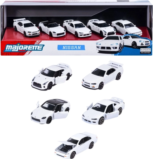 Coffret cadeau Nissan de voitures miniatures métalliques, 5 pièces