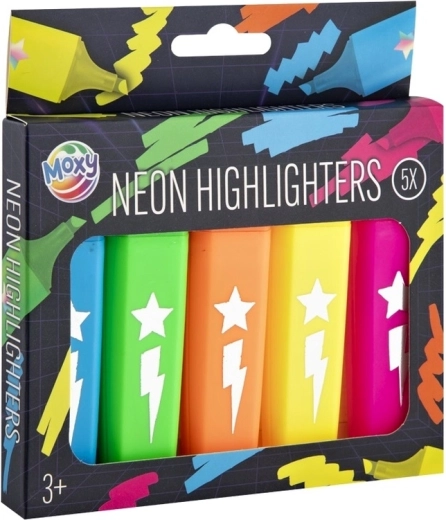 5 couleurs néon dans le pack