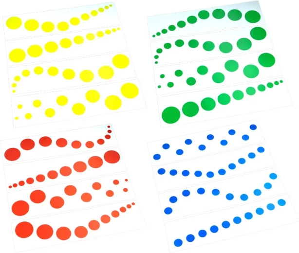 Cartes pour cylindres colorés sans poignées Montessori - 1 pièce
