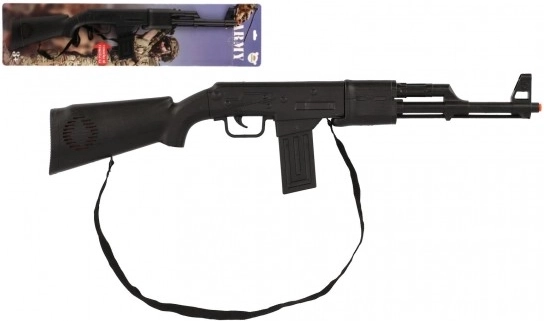 Mitraillette/pistolet en plastique avec mécanisme à cliquet 66 cm