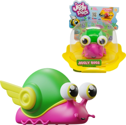 Escargot interactif rose Jiggly Bugs