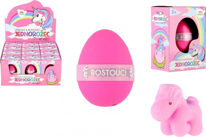 Licorne qui éclot et grandit à partir d’un œuf 6 cm – surprise magique pour enfants