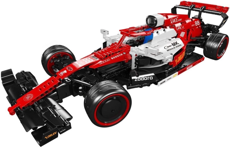 Kit de voiture de course RC, 1185 pièces – rouge, échelle 1:8