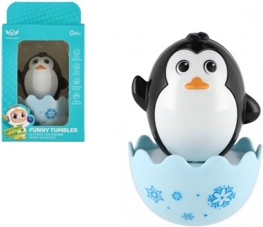 Pingouin culbuto avec grelot, 8 cm, jouet pour bébés