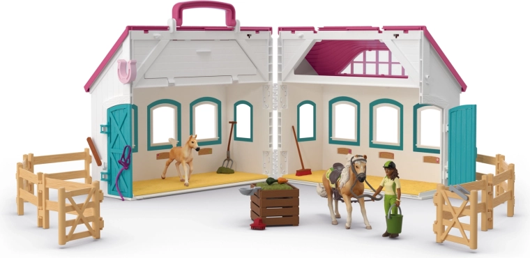 Schleich Horse Club écurie ouvrante au bord du lac Little Horseshoe