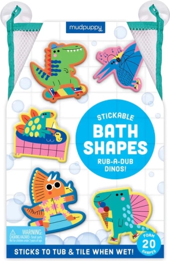 Formes en mousse adhésives de dinosaures pour le bain Mudpuppy