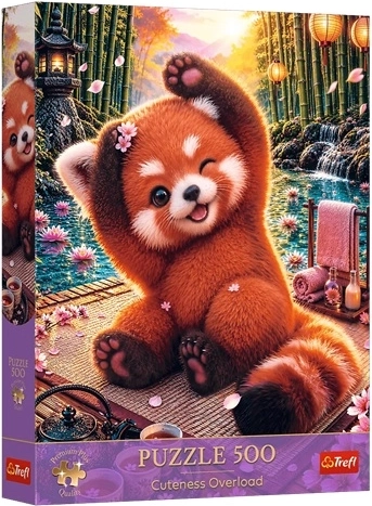 Puzzle Trefl 500 Premium Plus – Cuteness Overload : charmant panda roux