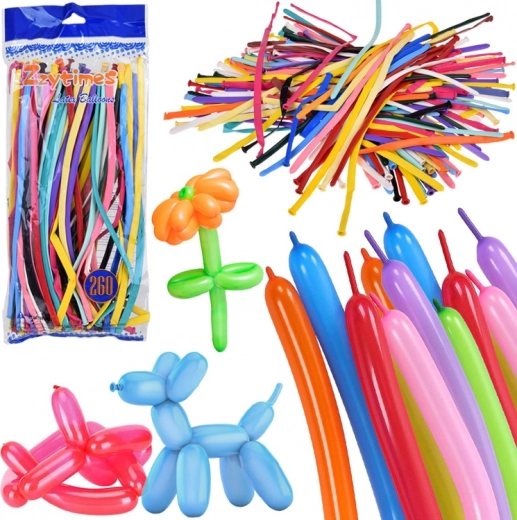Longs ballons colorés pour modélisation et décoration - 100 pcs