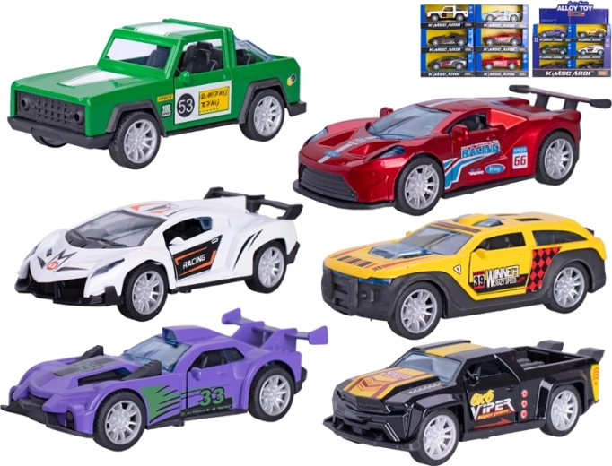Petite voiture de course en métal 13 cm à rétrofriction