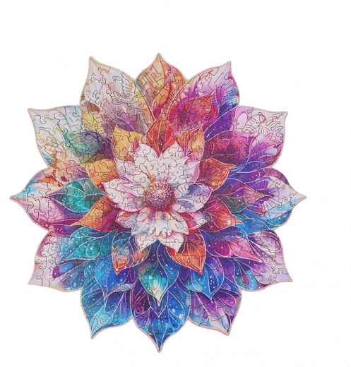 Puzzle en bois Mandala florale