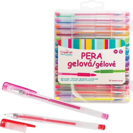 CreaFun stylos gel – coffret de 30 couleurs