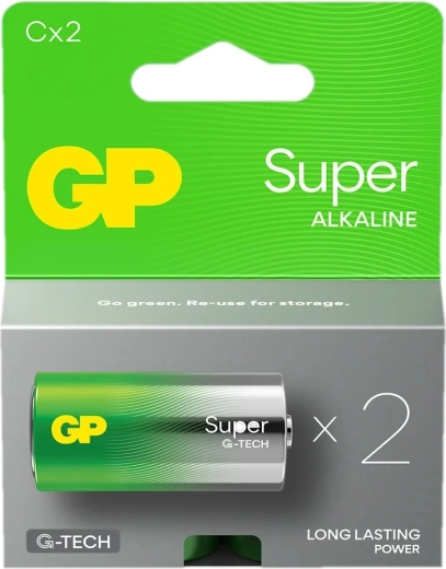 Piles alcalines C LR14 GP Super, 2 pcs