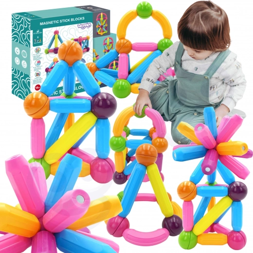 Woopie ensemble de construction éducatif magnétique, 38 pièces
