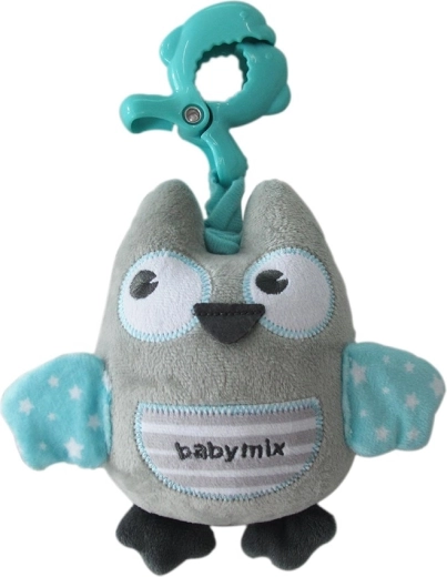 Jouet en peluche musical avec clip Baby Mix, hibou menthe