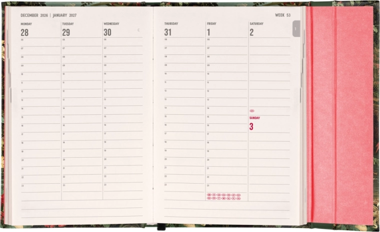 Semaine claire sur deux pages