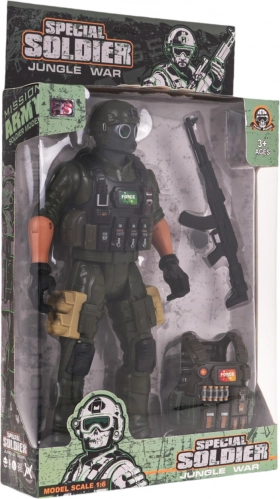 Figurine de soldat avec accessoires